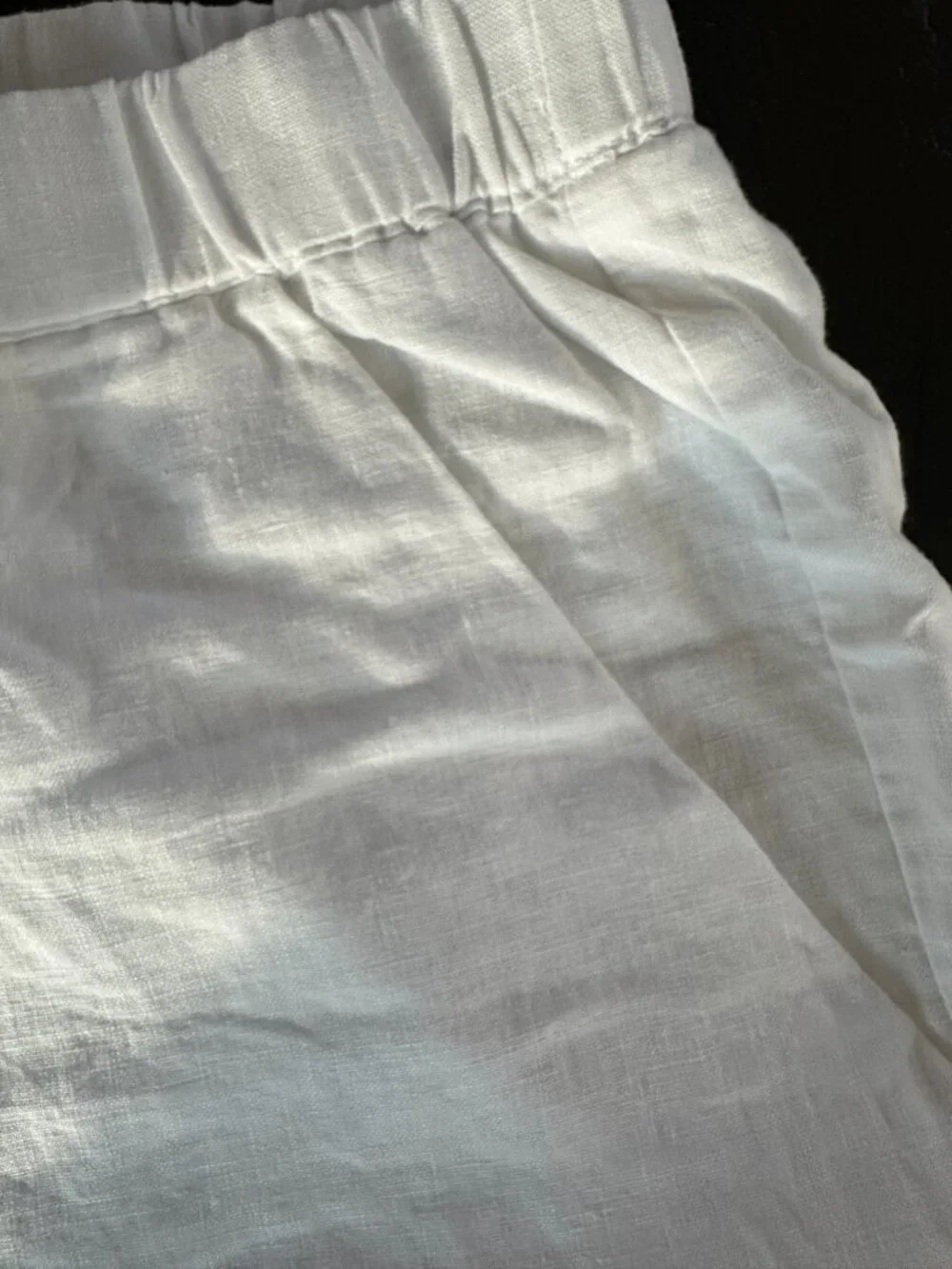 Quince 100% European Linen Wide Leg Pants White Lounge Summer Beach Travel NWT L